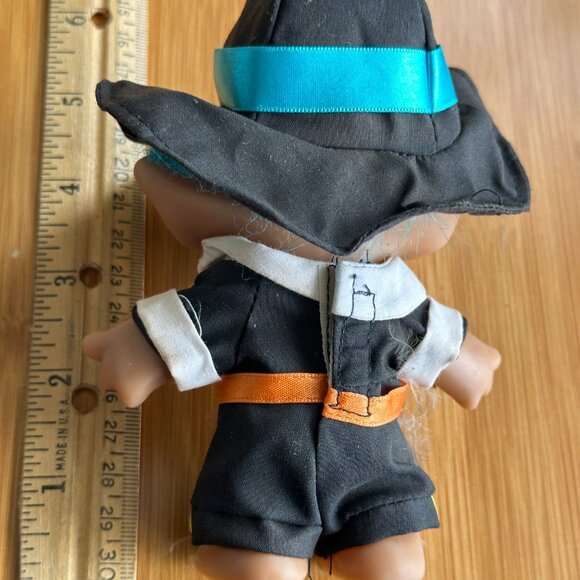 Thanksgiving Pilgrim Troll Doll Holiday Decor 5" Tall Original - Picture 4 of 5